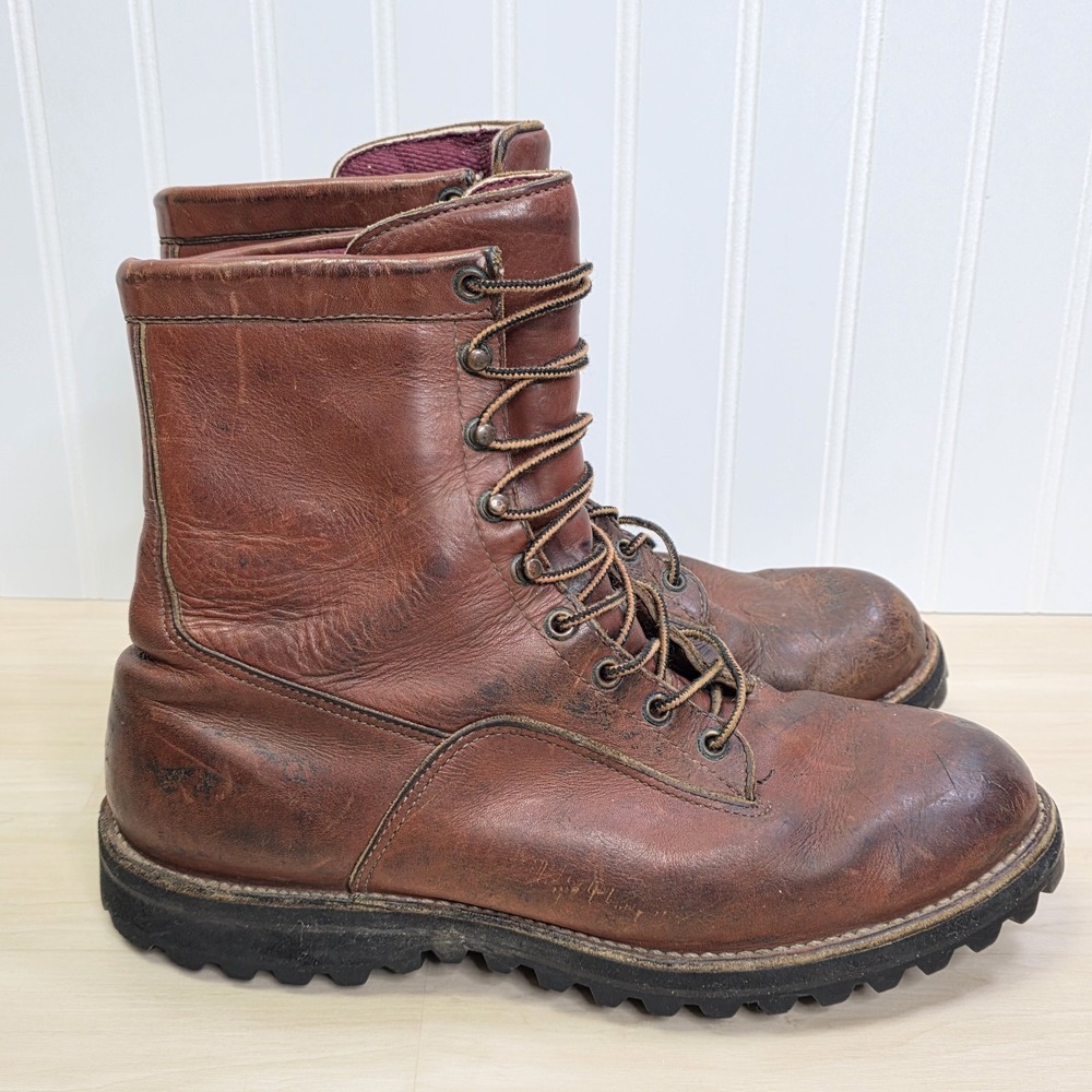 Vintage Danner Brown Leather‎ Hunting Work Boots Gore-Tex Distressed Size 12 D